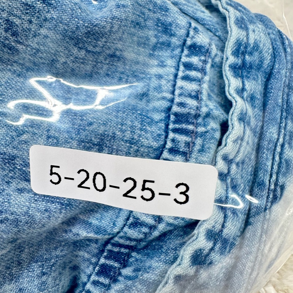 7 For All Mankind 12M Baby Boy's Denim Button Shirt Hoodie Casual Preppy - Picture 12 of 12
